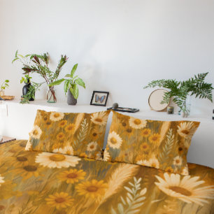 Rustic Wildflower Pattern Pillowcase