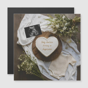 Rustic wildflower pregnancy announcement keepsake 