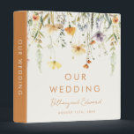 Rustic Wildflower Wedding Binder<br><div class="desc">This design combines elegance and whimsy,  pairing minimal modern text with a row of delicate watercolor wildflowers perfect for boho-inspired weddings.</div>