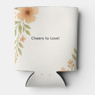 Rustic Wildflower Wedding Can Coolers