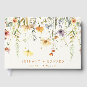 Rustic Wildflower Wedding Guest Book
