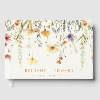 Rustic Wildflower Wedding Guest Book