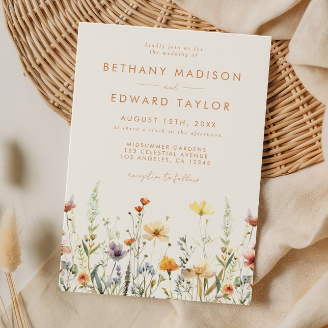 Rustic Wildflower Wedding Invitation (Creator Uploaded)