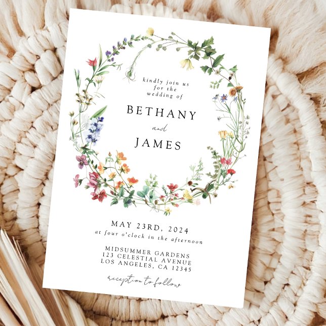 Rustic Wildflower Wedding Invitation (Creator Uploaded)
