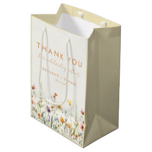 Rustic Wildflower Wedding Medium Gift Bag