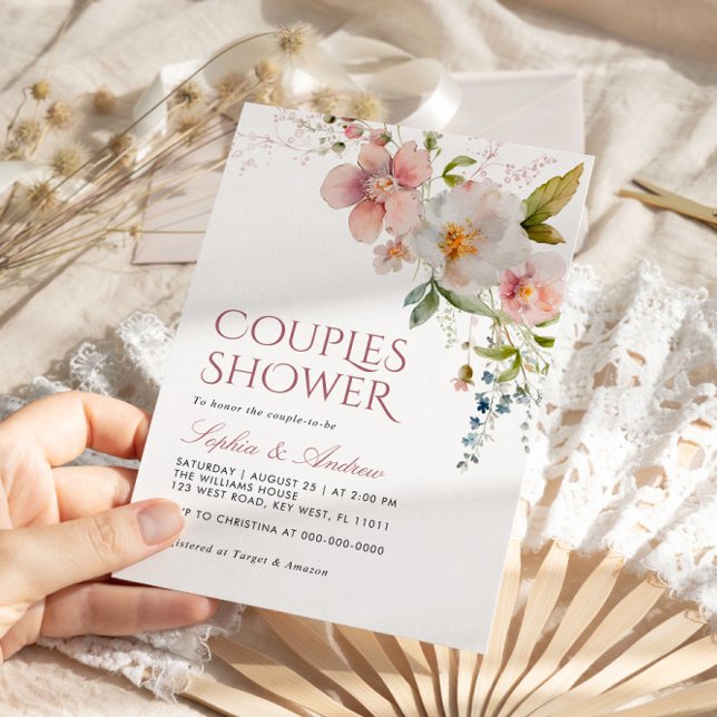 Rustic Wildflowers Couples Shower Invitation (Creator Uploaded)