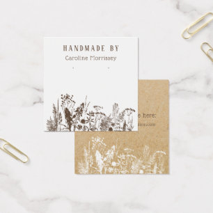 Rustic Wildflowers Earring Display Card