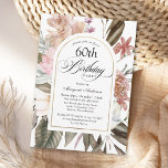 Rustic Wildflowers Floral 60th Birthday Invitation<br><div class="desc">A beautiful rustic floral 60th birthday party invitation to celebrate this special milestone birthday, this design features watercolor wildflowers in a warm neutral colour palette of beige, peach, pink, terracotta, and purple with greenery in rich shades of green. It's a wonderful choice for birthdays in summer or fall. Celebrate the...</div>