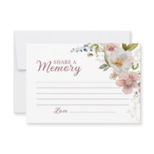 Rustic Wildflowers Funeral Share a Memory Card