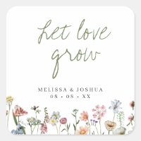 Rustic Wildflowers Let Love Grow Wedding Seeds