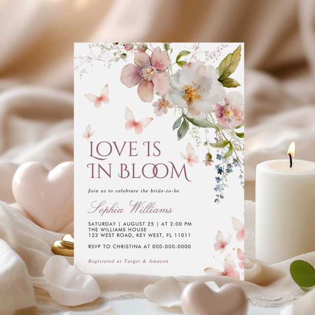 Rustic Wildflowers Love Is In Bloom invitation (Creator Uploaded)