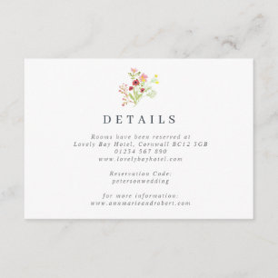 Rustic Wildflowers Wedding Enclosure Card