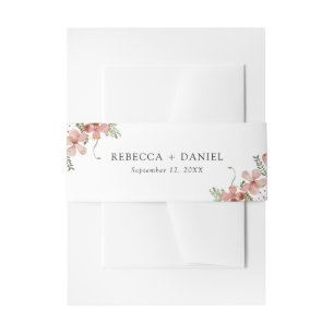 Rustic Wildflowers Wedding Invitation Belly Band