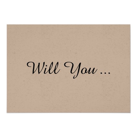Rustic Will You Be My Bridesmaid Proposal Card