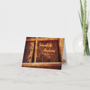 Rustic Window Frame Stationary Card