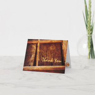 Rustic Window Frame Thank You Card