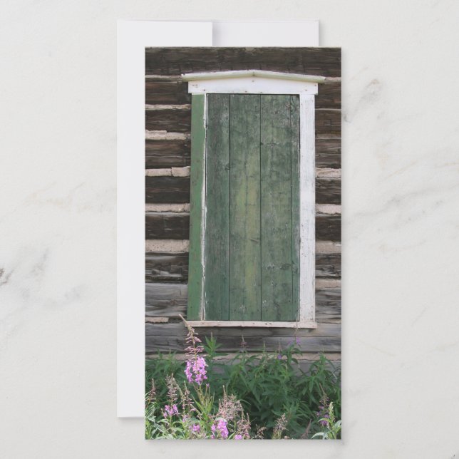 Rustic Window Photo Card (Front)