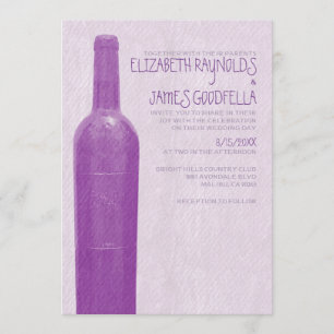 Rustic Wine Bottle Wedding Invitations