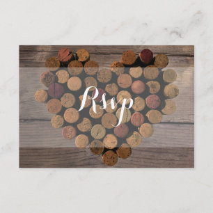 Rustic Wine Cork RSVP and Menu Card