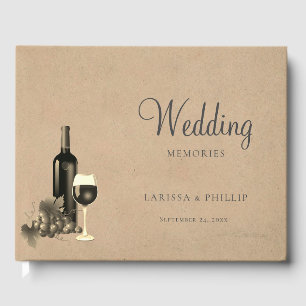 Rustic Wine Vineyard  Wedding  Guest Book