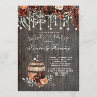 Rustic Winery Floral Lights Birthday Party