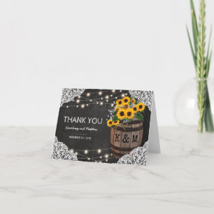 Rustic Winery Wedding Thank You   String Lights