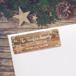 Rustic Winter Address Label Snowflakes on Wood<br><div class="desc">This rustic label design features airy snowflakes on a wood background. The collection of coordinating products is available in our shop, zazzle.com/doodlelulu*. Contact us if you need this design applied to a specific product to create your own unique matching item! Thank you so much for viewing a DoodleLulu by 2...</div>
