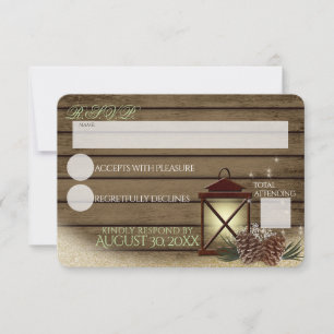 Rustic Winter Barn Wood and Lantern Response