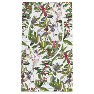 Rustic Winter Berries Holiday Small Gift Bag