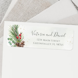 Rustic Winter Berries Pine Cone Botanical Greenery
