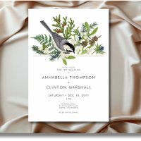 Rustic Winter Bird & Pine Bouquet Wedding