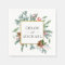 Rustic Winter Botanical Greenery Red Bow Wedding