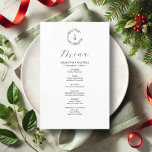 Rustic Winter Botanicals Wedding Decor Menus Flyer<br><div class="desc">Designed to coordinate with my botanical art wedding stationery collection these budget dinner menu flyers can be personalized with your names and meal choices. They feature unique watercolor and line art and make the perfect compliment to your table settings. The word Menu is set in a modern calligraphy script in...</div>