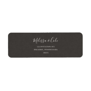 Rustic Winter   Charcoal Return Address Label