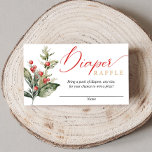 Rustic winter Christmas baby shower diaper raffle Enclosure Card<br><div class="desc">For more advanced customization of this design,  simply select the "Customize It" button above!</div>