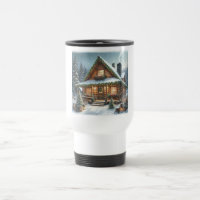 Rustic Winter/Christmas snowy cabin