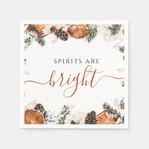Rustic Winter Citrus & Pine Holiday Party  Napkin