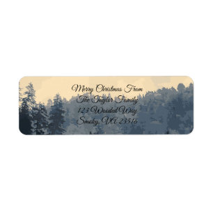 Rustic Winter Forest Frost Merry Christmas Holiday