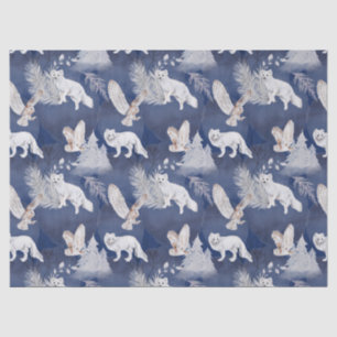  Rustic Winter Fox & Owl Christmas Gift   Tissue Paper