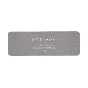 Rustic Winter   Grey Return Address Label