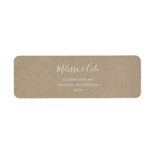 Rustic Winter | Kraft Return Address Label (Front)