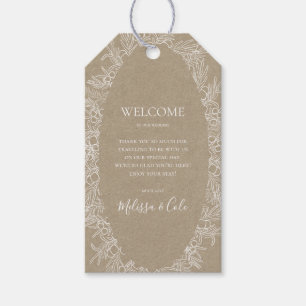 Rustic Winter   Kraft Wedding Welcome Gift Tags