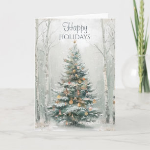 Rustic Winter Pine Tree  Card