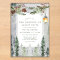 Rustic Winter Pine Trees Botanical Lantern Wedding