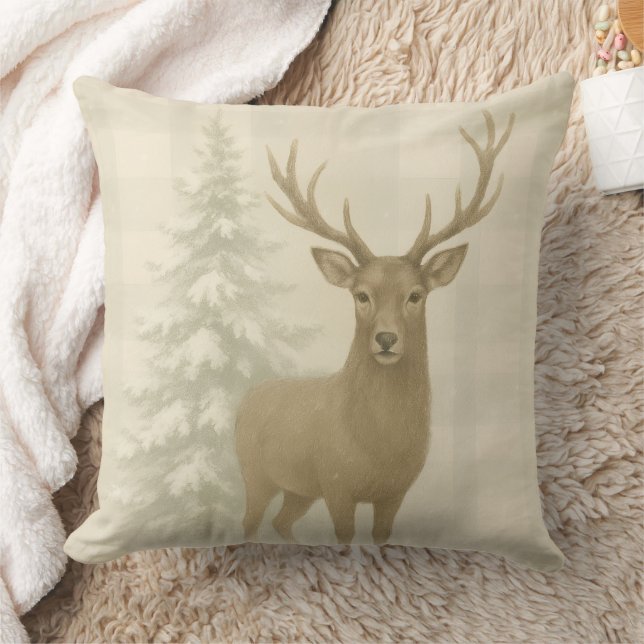 Rustic Winter Throw Pillow (Blanket)