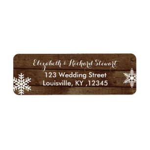 Rustic Winter Wedding Barn Wood Snowflakes