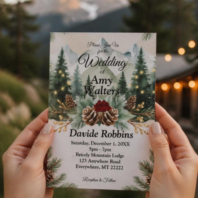 Rustic Winter Wedding Invitation  (Creator Uploaded)