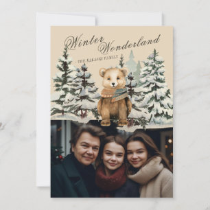 Rustic Winter Wonderland Photo Holiday Card