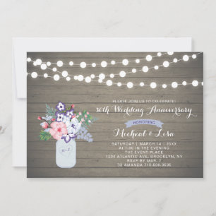 Rustic Wood 30th Wedding Anniversary Invitation