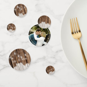 Rustic Wood and Lanterns Confetti